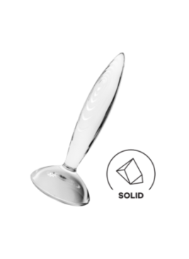 Gode anal en verre borosilicaté massif transparent Sparkling Crystal Satisfyer - CC597830